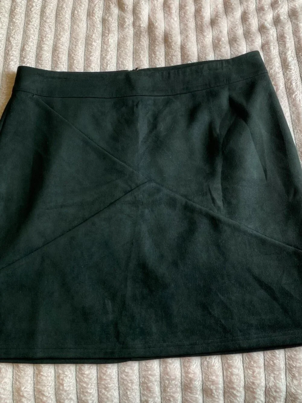 New Mangopop Black Seude Skirt
